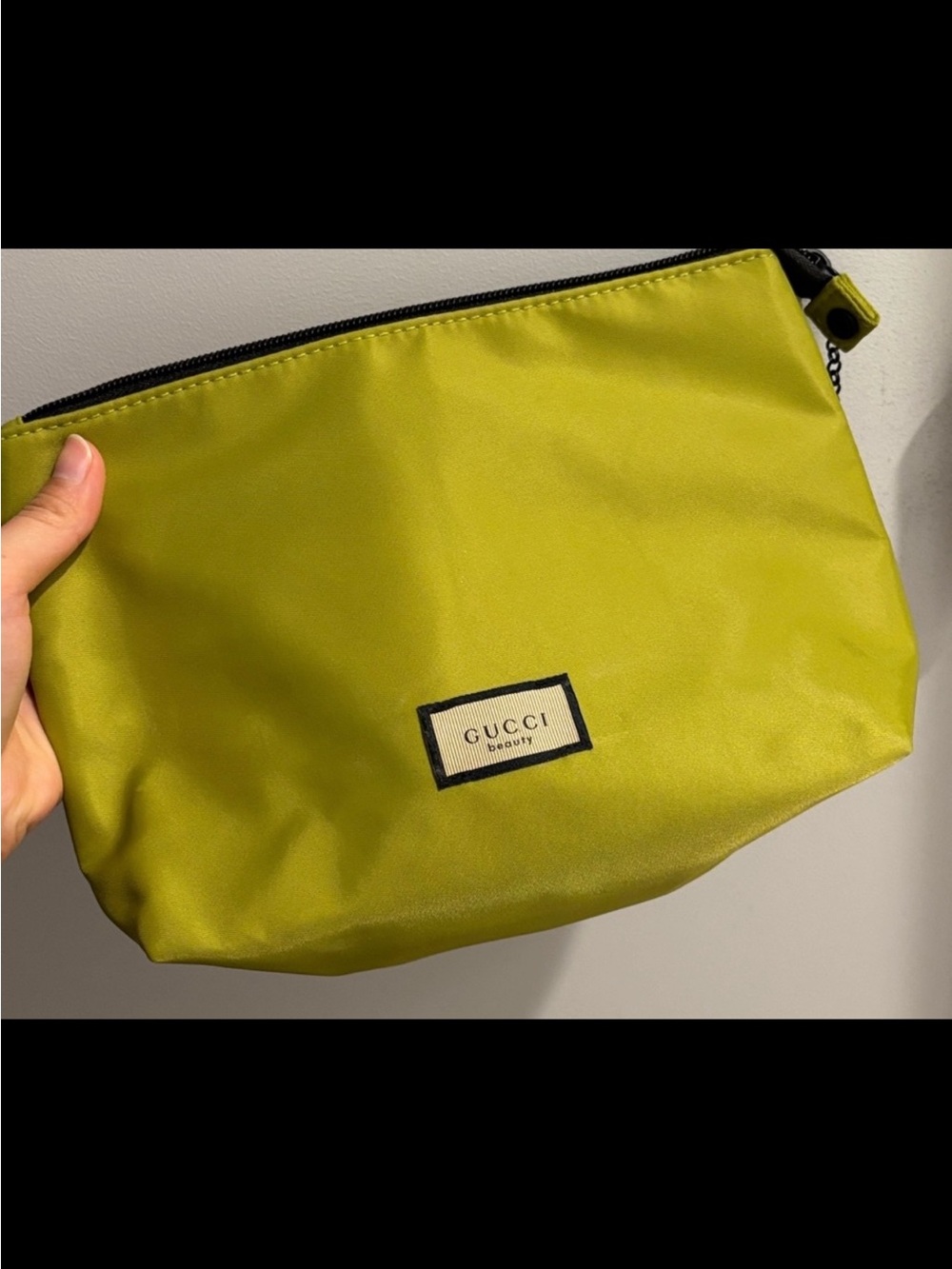 Gucci Olive Green Cosmetic Pouch